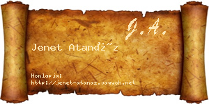 Jenet Atanáz névjegykártya